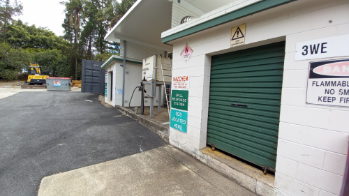 Heavy machinery shed in BCC compound